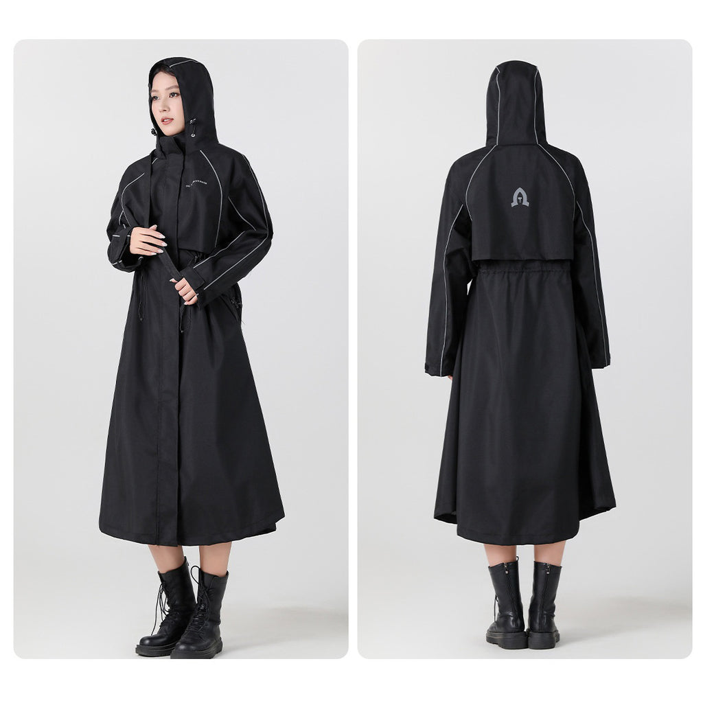 Thick PU-Coated Polyester Hiking Raincoat