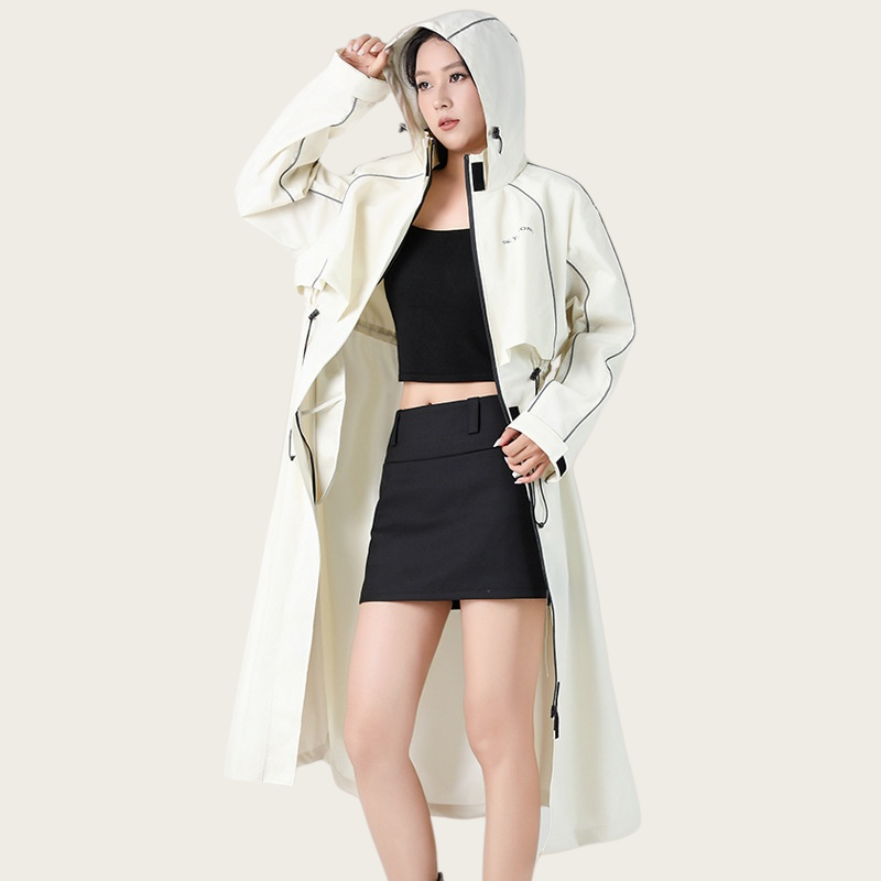 Thick PU-Coated Polyester Hiking Raincoat