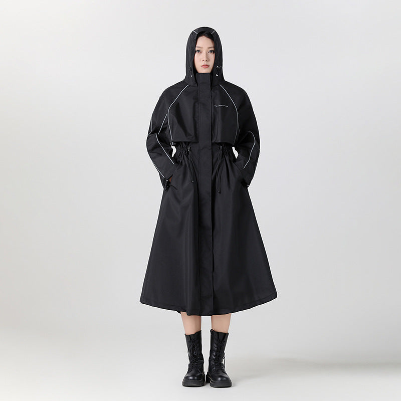 Thick PU-Coated Polyester Hiking Raincoat