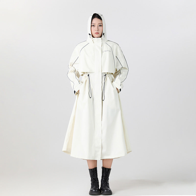 Thick PU-Coated Polyester Hiking Raincoat