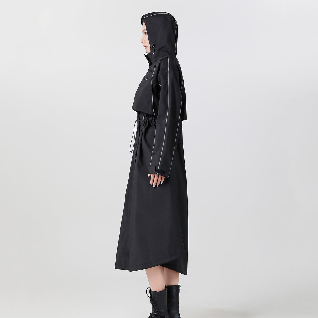 Thick PU-Coated Polyester Hiking Raincoat