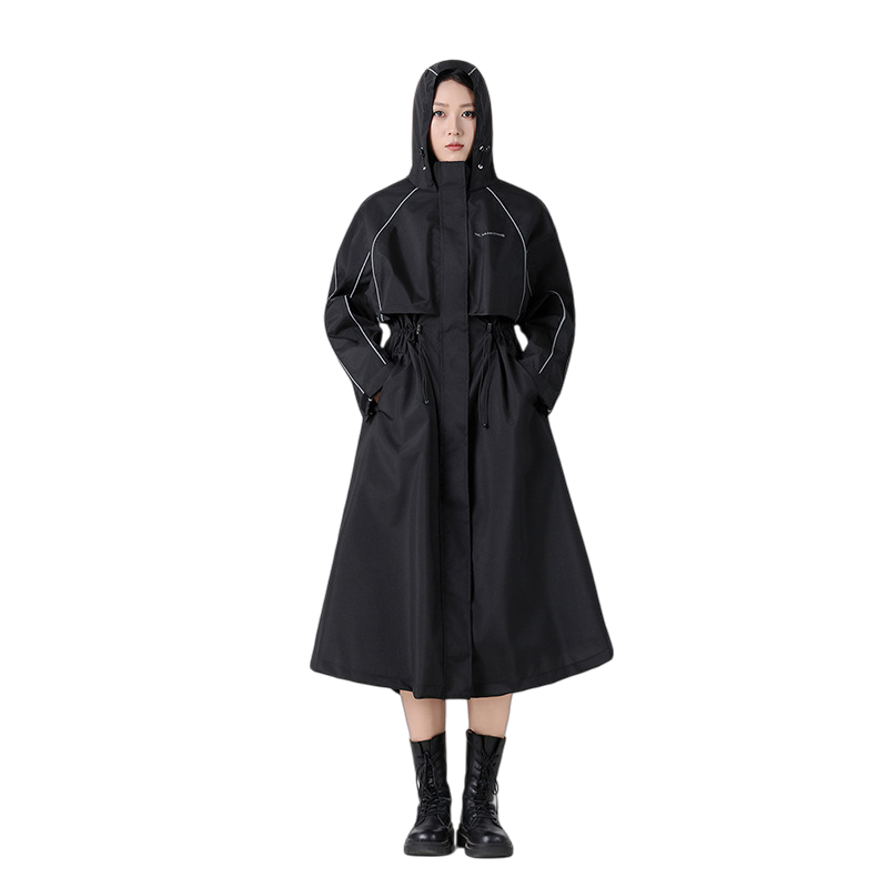 Thick PU-Coated Polyester Hiking Raincoat