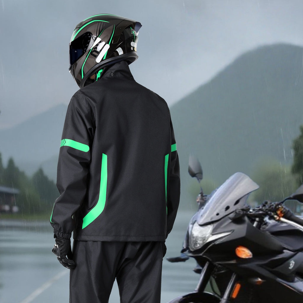 Classic Plaid Motorcycle Riding Rain Suit