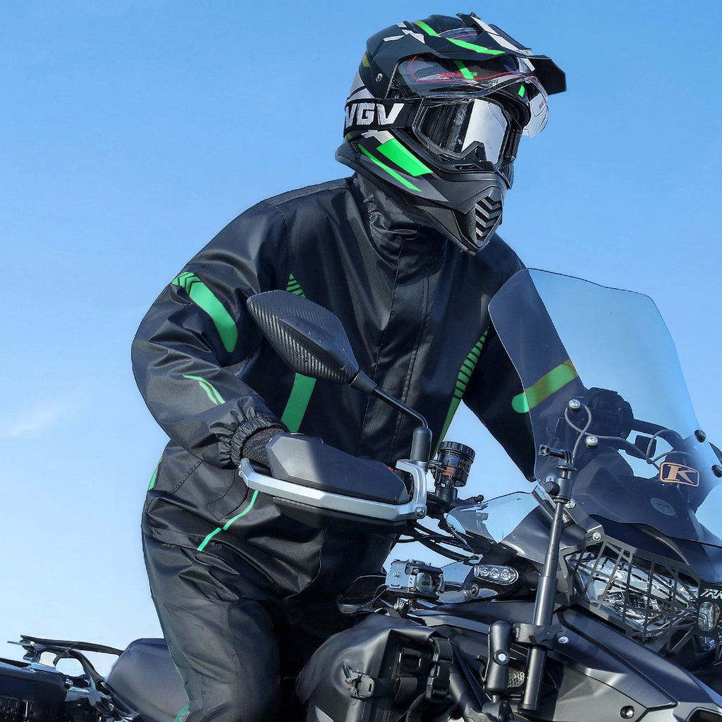 Classic Plaid Motorcycle Riding Rain Suit