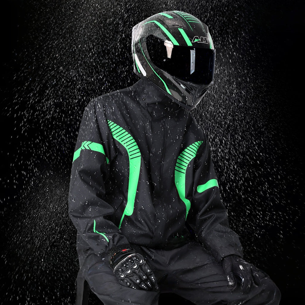 Classic Plaid Motorcycle Riding Rain Suit