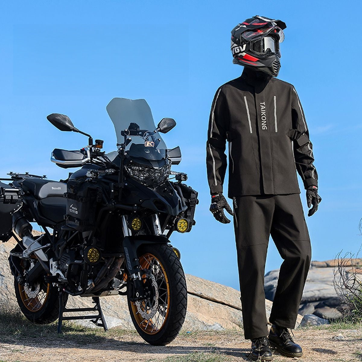 Heavy-Duty Motorcycle Rain Suit
