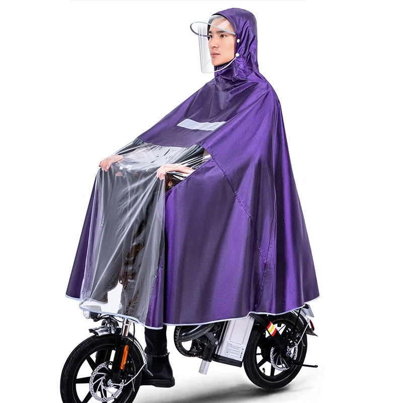Adult Full-Body Jacquard Motorcycle Raincoat