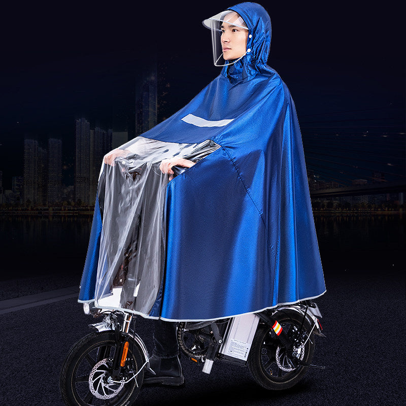 Adult Full-Body Jacquard Motorcycle Raincoat