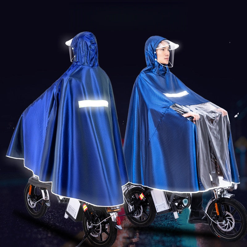 Adult Full-Body Jacquard Motorcycle Raincoat
